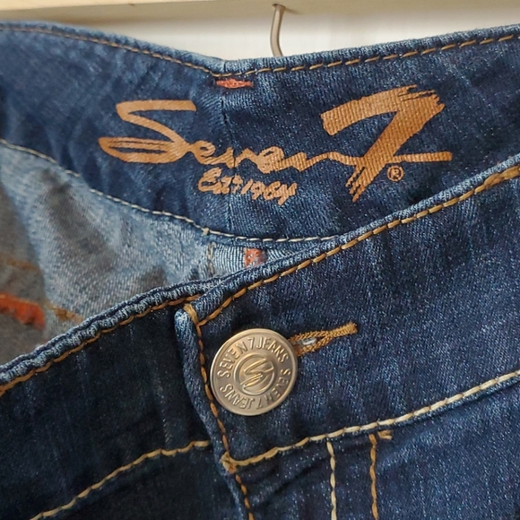 Seven7 Dark Blue Plus Size Bootcut Jeans Size 20 - Picture 3 of 9